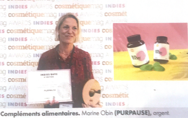 Purpause médaille Indies Days 8eme edition cosmétique Mag Meilleur complément alimentaire femmes